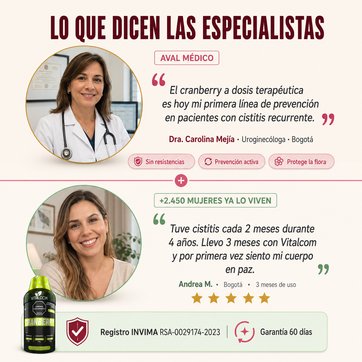 Vitalcom Cranberry 1000mL Tratamiento